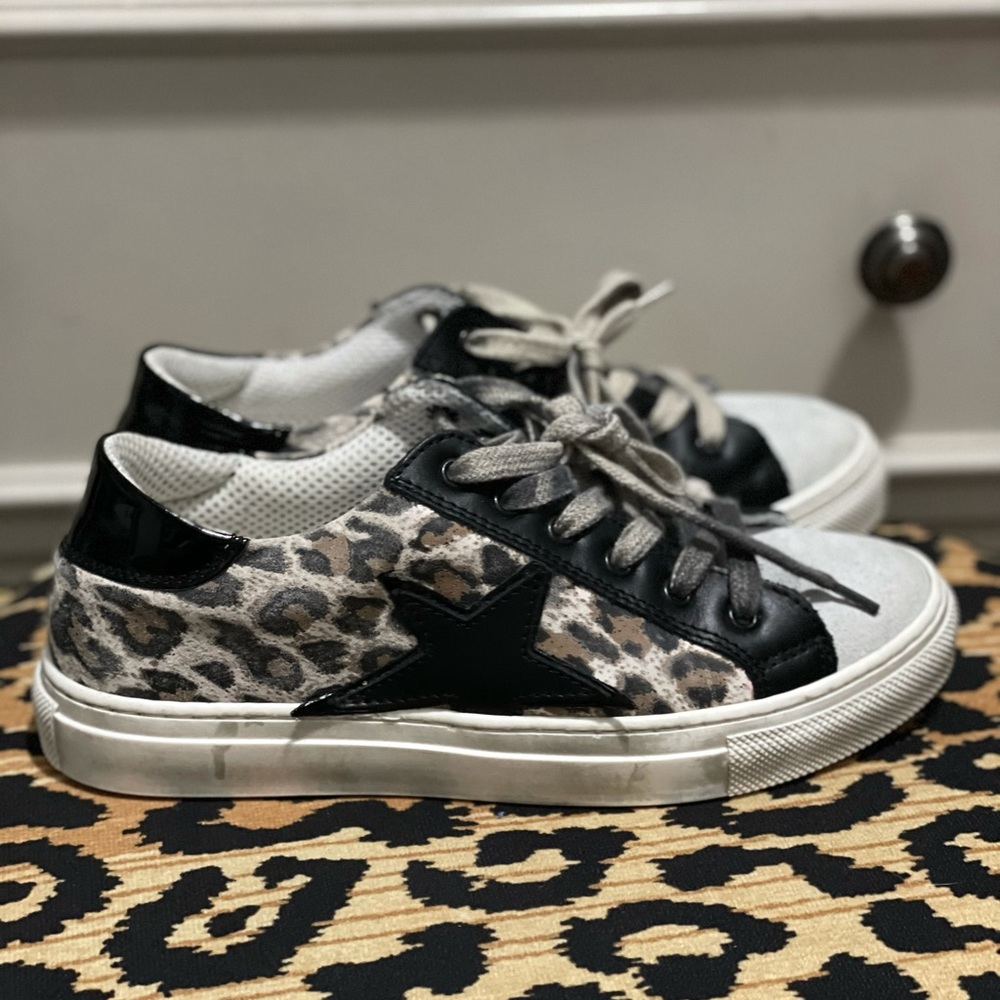 Golden goose inspired sneaker leather and suede